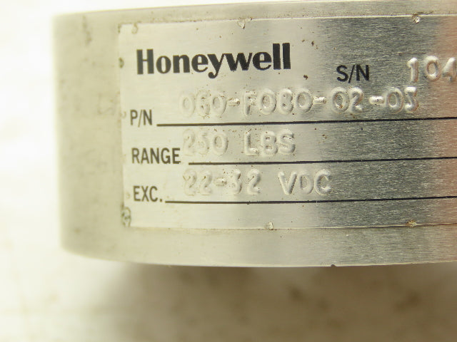 Honeywell 060-F080-02-03 Low Profile Load Cell 250 Lb Range 22-32VDC