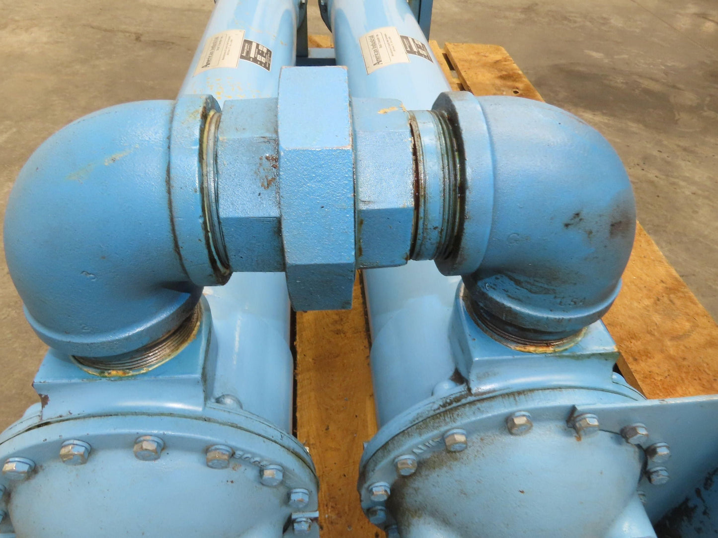 American Industrial AB-1606-D4-FP Oil Cooler Shell & Tube Heat Exchanger 4-Pass