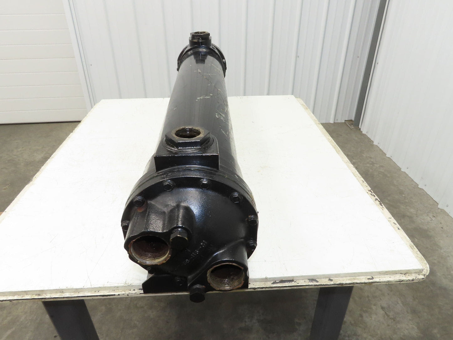 ITT Oil Cooler Shell & Tube Heat Exchanger 2-Pass 2x3" NPT 55"L