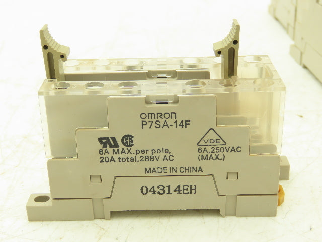 Omron P7SA-14F Relay Socket Din Rail 6 Pole 24VDC Coil Lot of 15 ...