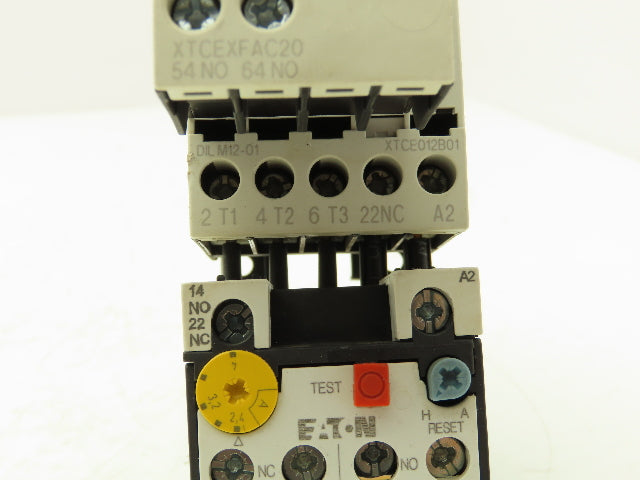 Eaton XTCEXFAC20 | XTCE012B01 | XTOB004BC1 Overload Relay Contactor 2.4-4A