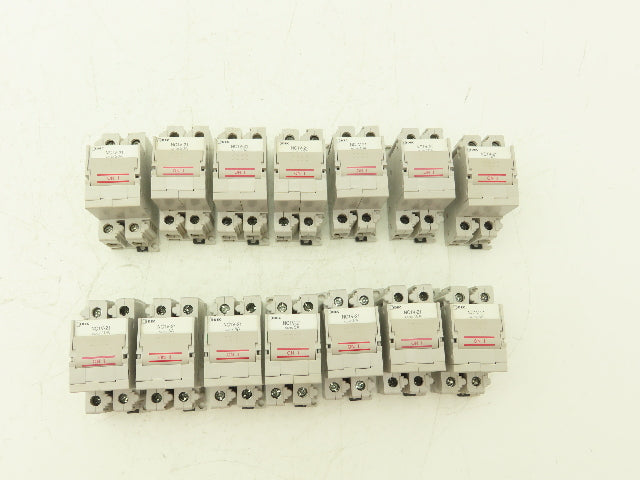 IDEC NC1V-2100 Circuit Breaker 2-Pole 220vAC/125vDC 5A 10A 20A Lot of 14