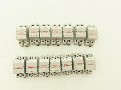 IDEC NC1V-2100 Circuit Breaker 2-Pole 220vAC/125vDC 5A 10A 20A Lot of 14
