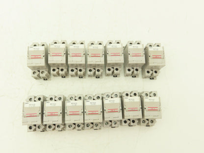 IDEC NC1V-2100 Circuit Breaker 2-Pole 220vAC/125vDC 5A 10A 20A Lot of 14