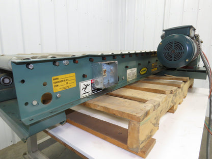 Hytrol 24"x 60" Accumulation Roller Conveyor 21"BF V-Belt End Drive 1Hp 230/460V