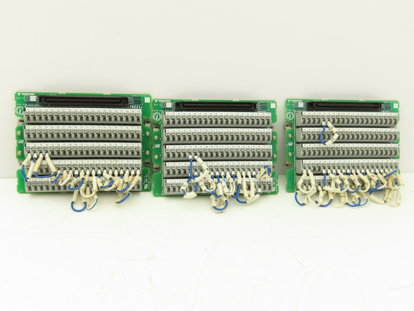 Yaskawa YWP-AH Cable Connector Terminal 100 Pin Rev A DIN Mountable Lot of 3