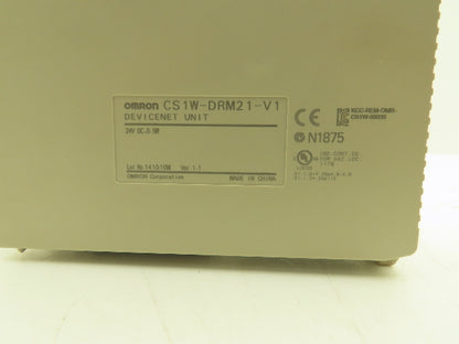 Omron CS1W-DRM21-V1 DeviceNet Unit 24VDC 0.5W Ver 1.1 Lot of 3