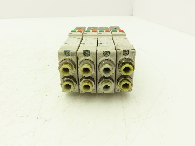 SMC SQ2231D-5D1-C8 Pneumatic 5 Port 2 Pos Double Solenoid Valve 24VDC Lot of 4