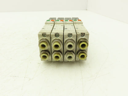 SMC SQ2231D-5D1-C8 Pneumatic 5 Port 2 Pos Double Solenoid Valve 24VDC Lot of 4