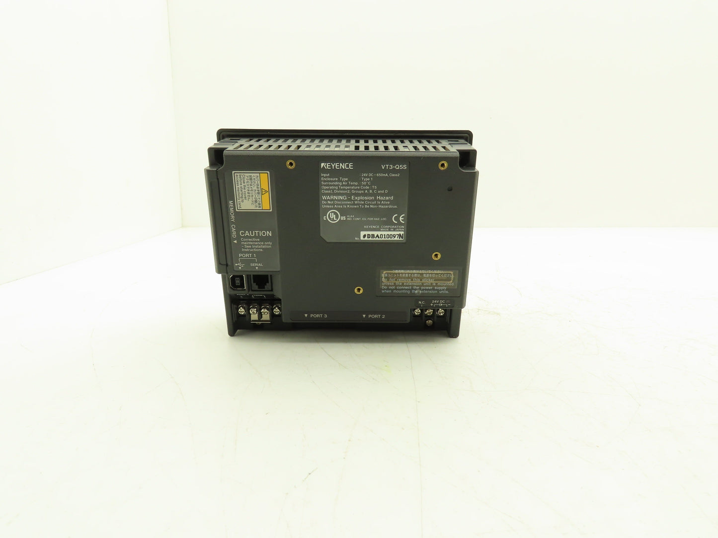 Keyence VT3-Q5S Interface Touch Panel PLC 24vDC 650mA *Cracked Housing