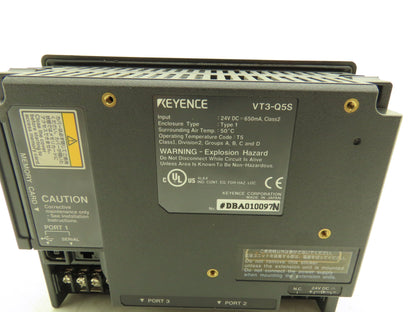 Keyence VT3-Q5S Interface Touch Panel PLC 24vDC 650mA *Cracked Housing