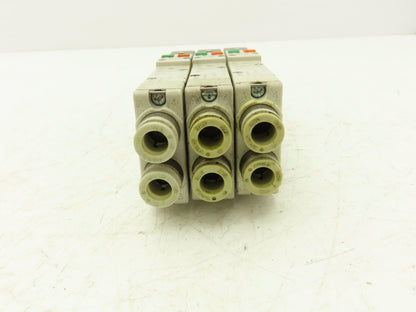 SMC SQ2231D-5D1-C8 Pneumatic 5 Port 2 Pos. Double Solenoid Valve 24V Lot of 3