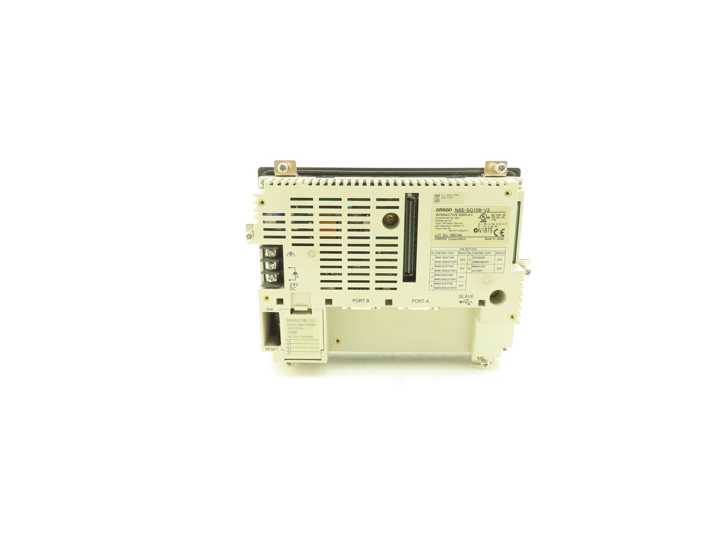Omron NS5-SQ10B-V2 PLC Interactive Display 5.7" LCD 24V 15W Ver 3.19 Cover