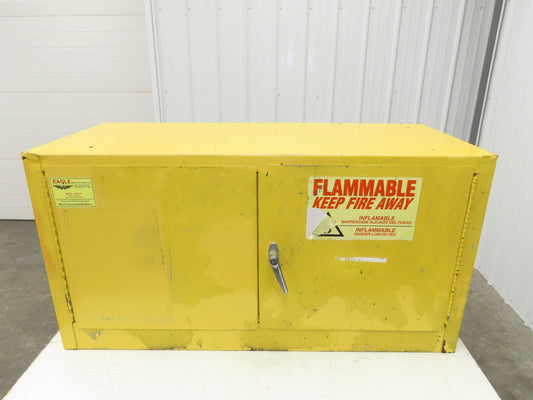 Eagle ADD-15 Yellow Flammable Safety Cabinet 15 Gallon Liquid Piggyback