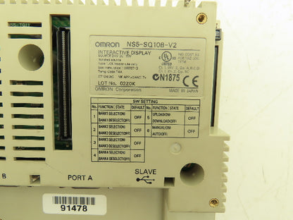 Omron NS5-SQ10B-V2 PLC Interactive Display 5.7" LCD 24V 15W *WILL NOT POWER UP