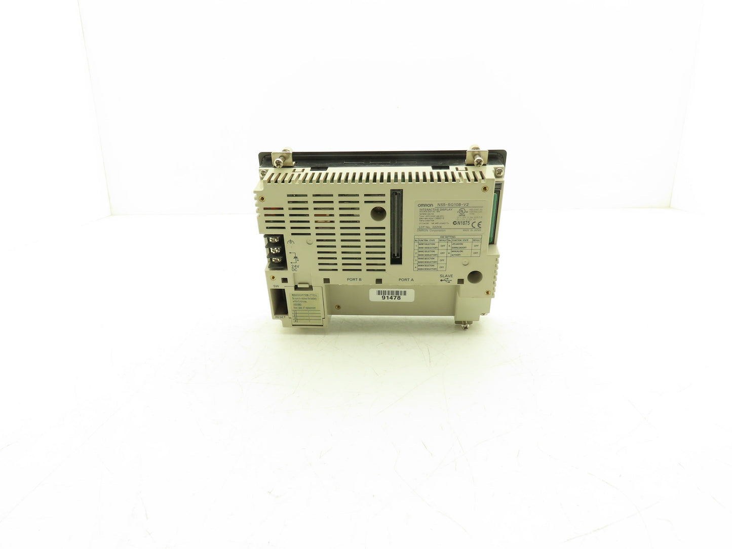 Omron NS5-SQ10B-V2 PLC Interactive Display 5.7" LCD 24V 15W *WILL NOT POWER UP
