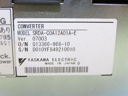 Yaskawa Electric SRDA-C0A12A01A-E ServoPack Converter Drive Ver 07003