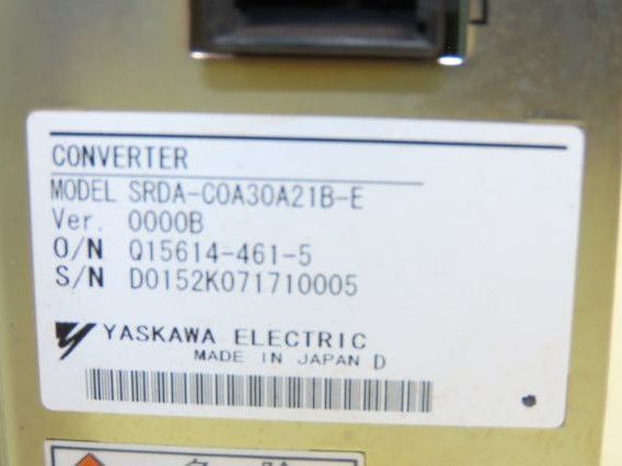Yaskawa Electric SRDA-C0A30A21B-E ServoPack Converter Drive 30A Ver 0000B