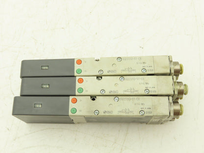 SMC SQ2231D-51-C6 Pneumatic 5 Port 2 Pos. Double Solenoid Valve 24V Lot of 3