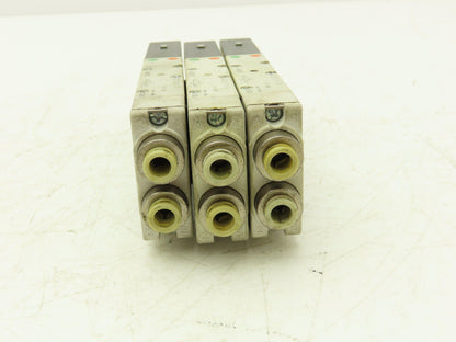 SMC SQ2231D-51-C6 Pneumatic 5 Port 2 Pos. Double Solenoid Valve 24V Lot of 3