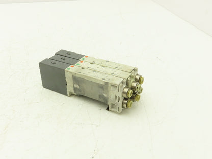 SMC SQ2231D-51-C6 Pneumatic 5 Port 2 Pos. Double Solenoid Valve 24V Lot of 3