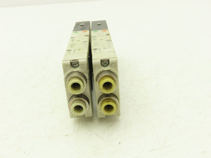 SMC SQ2231D-51-C6 Pneumatic 5 Port 2 Pos. Double Solenoid Valve 24V Lot of 2