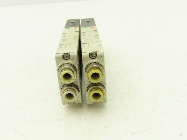 SMC SQ2231D-51-C6 Pneumatic 5 Port 2 Pos. Double Solenoid Valve 24V Lot of 2