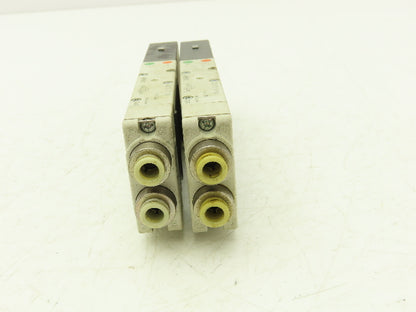 SMC SQ2231D-51-C6 Pneumatic 5 Port 2 Pos. Double Solenoid Valve 24V Lot of 2