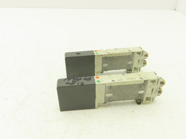 SMC SQ2231D-51-C6 Pneumatic 5 Port 2 Pos. Double Solenoid Valve 24V Lot of 2
