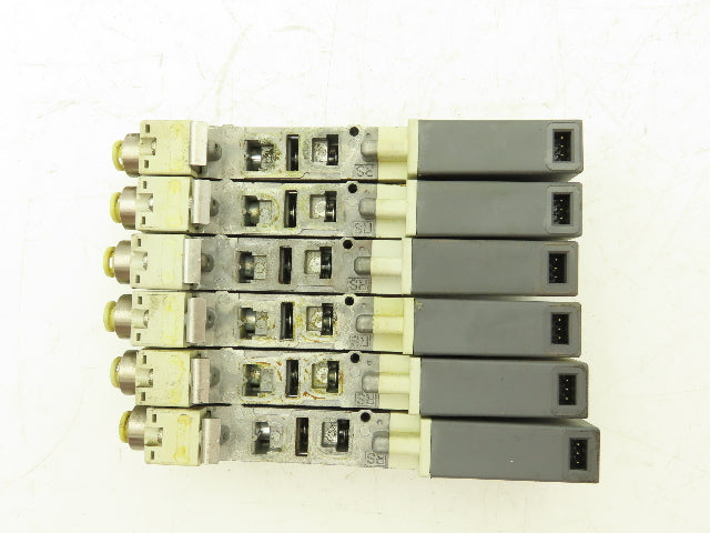 SMC SQ2131D-5D-C6 Pneumatic 5 Port 2 Pos. Single Solenoid Valve 24V Lot of 6