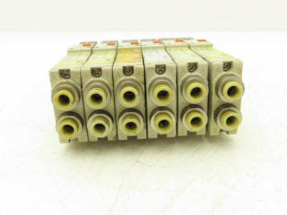 SMC SQ2131D-5D-C6 Pneumatic 5 Port 2 Pos. Single Solenoid Valve 24V Lot of 6