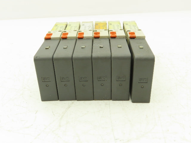 SMC SQ2131D-5D-C6 Pneumatic 5 Port 2 Pos. Single Solenoid Valve 24V Lot of 6