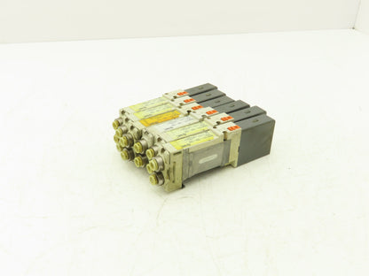 SMC SQ2131D-5D-C6 Pneumatic 5 Port 2 Pos. Single Solenoid Valve 24V Lot of 6