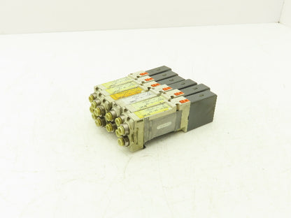 SMC SQ2131D-5D-C6 Pneumatic 5 Port 2 Pos. Single Solenoid Valve 24V Lot of 6