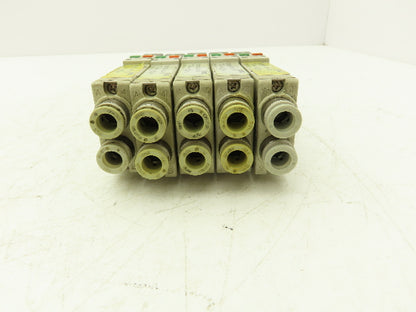 SMC SQ2231D-5D-C6 Pneumatic 5 Port 2 Pos. Double Solenoid Valve 24V Lot of 5