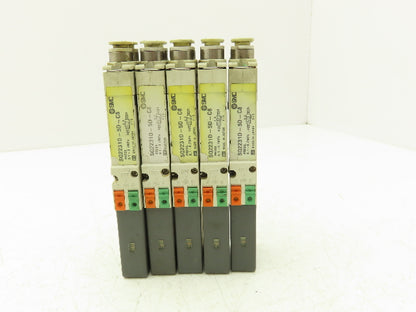 SMC SQ2231D-5D-C8 Pneumatic 5 Port 2 Pos. Double Solenoid Valve 24V Lot of 5