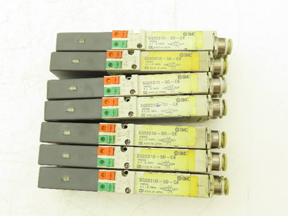 SMC SQ2231D-5D-C8 Pneumatic 5 Port 2 Pos. Double Solenoid Valve 24V Lot of 7