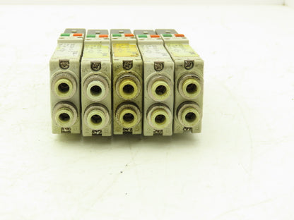 SMC SQ2231D-5D-C6 Pneumatic 5 Port 2 Pos. Double Solenoid Valve 24V Lot of 5