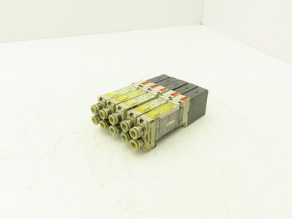 SMC SQ2131D-5D-C8 Pneumatic 5 Port 2 Pos. Single Solenoid Valve 24V Lot of 5