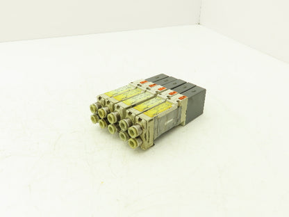 SMC SQ2131D-5D-C8 Pneumatic 5 Port 2 Pos. Single Solenoid Valve 24V Lot of 5