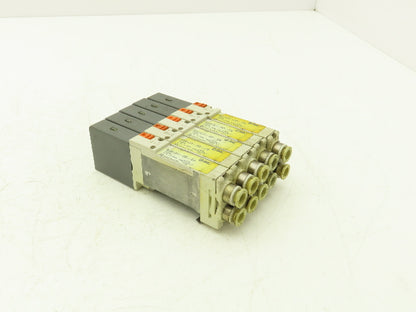 SMC SQ2131D-5D-C8 Pneumatic 5 Port 2 Pos. Single Solenoid Valve 24V Lot of 5