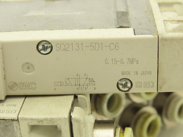 SMC SQ2131-5D1-C6 Pneumatic 5 Port 2 Pos. Single Solenoid Valve 24V Lot of 7