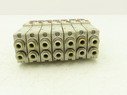 SMC SQ2131-5D1-C6 Pneumatic 5 Port 2 Pos. Single Solenoid Valve 24V Lot of 7