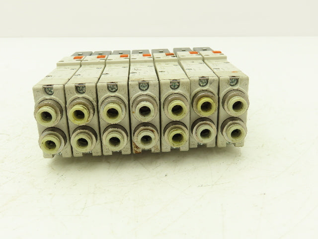 SMC SQ2131-5D1-C6 Pneumatic 5 Port 2 Pos. Single Solenoid Valve 24V Lot of 7