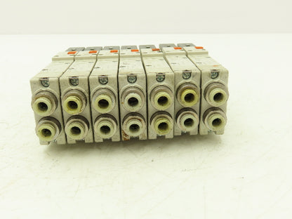 SMC SQ2131-5D1-C6 Pneumatic 5 Port 2 Pos. Single Solenoid Valve 24V Lot of 7