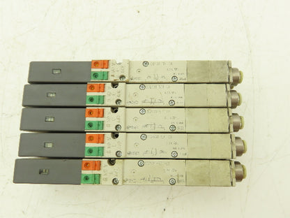 SMC SQ2431D-5D1-C6 Pneumatic 5 Port 4 Pos. Double Solenoid Valve 24V Lot of 5