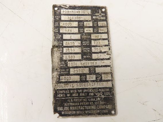 Big Joe PDH-40-106 Forklift Walkie Stacker Drive Unit Wheel Motor Brake 12vDC