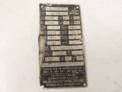 Big Joe PDH-40-106 Forklift Walkie Stacker Drive Unit Wheel Motor Brake 12vDC