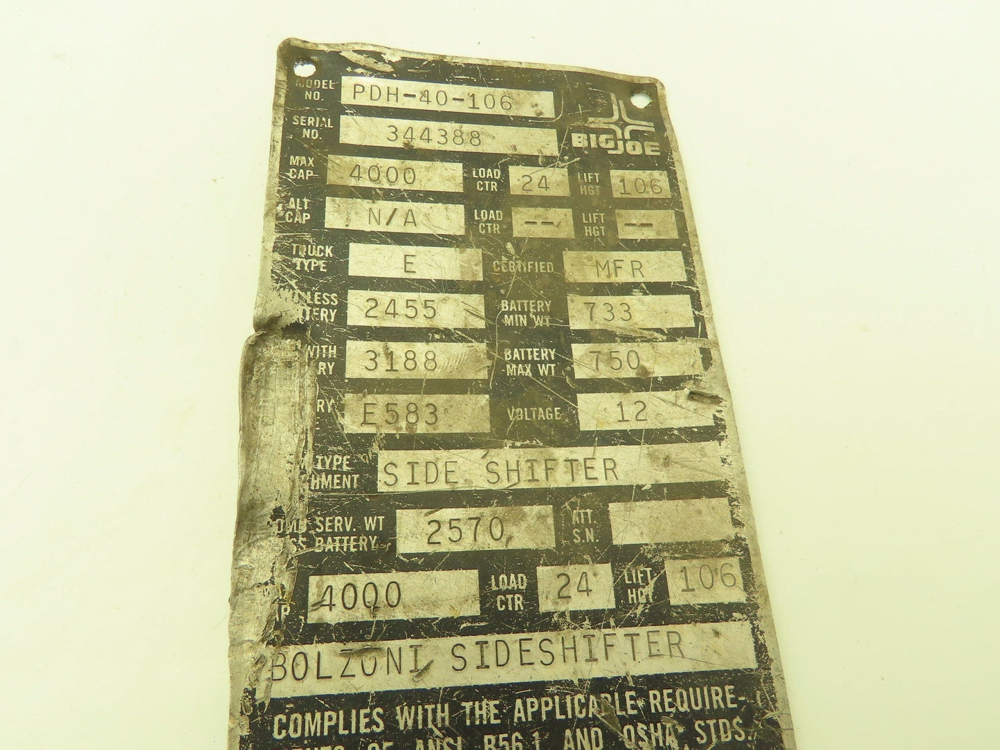 Curtis 1204X-1401 DC Motor Controller 12v Contactors From Big Joe PDH-40-106