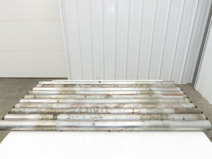 2.5" Gravity Conveyor Roller 52"BF Pallet Conveyor 11/16" Hex Axle  Lot of 10